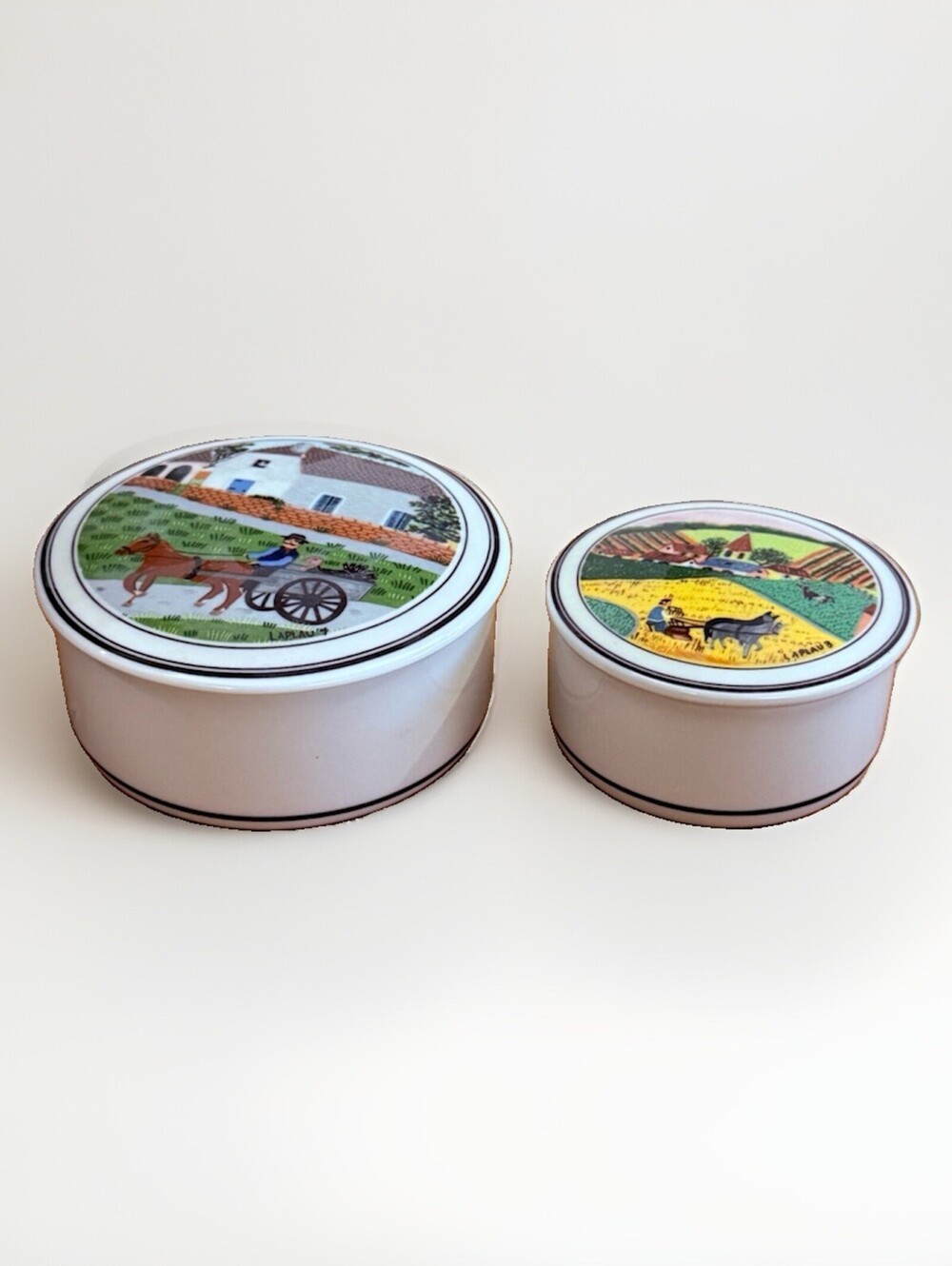 Vintage Collectible Villeroy & Boch Porcelain Trinket Dish Germany 1980 Set of 2